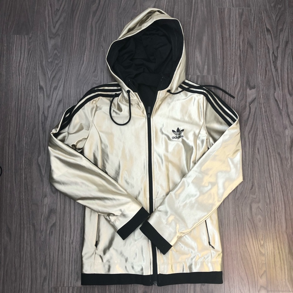Gold and Black Adidas Jacket